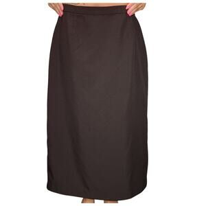 Long Black Skirt Womens XL 1X Elastic Waist Dressy Lined Business Casual Satin